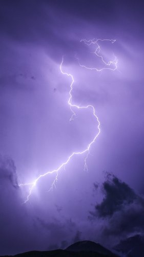 Purple Lightning Mobile Wallpaper