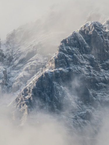 Mountains in Fog iPad Wallpaper