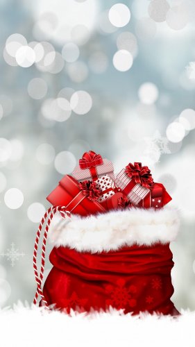 Christmas Gifts from Santa Mobile Wallpaper