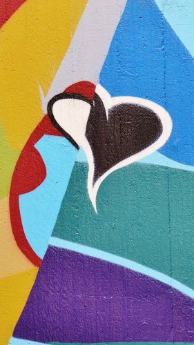 Heart Graffiti Mobile Wallpaper
