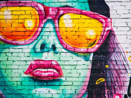 Girl With Sunglasses Graffiti  Wallpaper